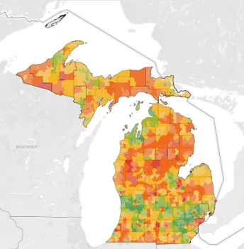 Michigan Child Opportunity Index Scores Thumbnail